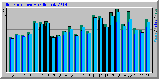 Hourly usage for August 2014