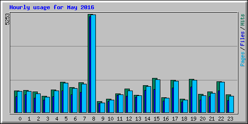 Hourly usage for May 2016