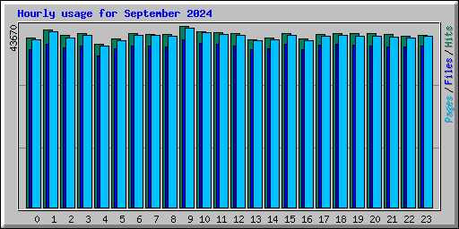 Hourly usage for September 2024